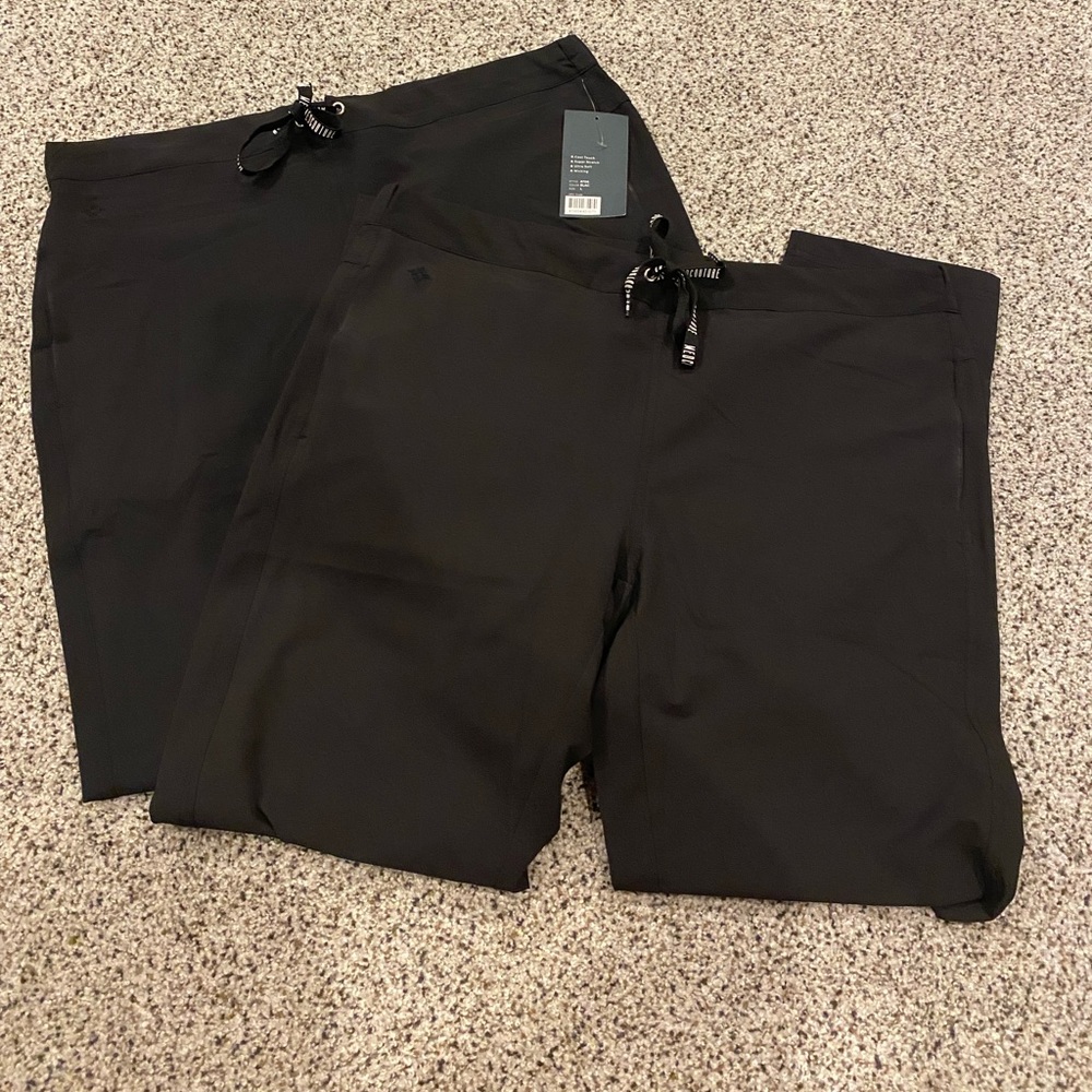 2 PAIRS Scrub Pants | 1 NWT, 1 NWOT Med Couture Black Scrub Pants